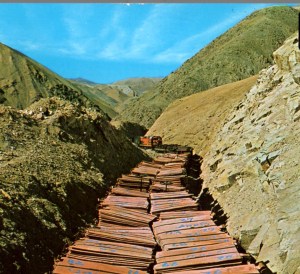 Copper is shipped to the port by train.