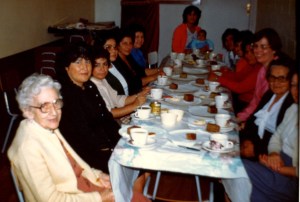 The Ladies' Tea - Mrs Black is the first on the left.