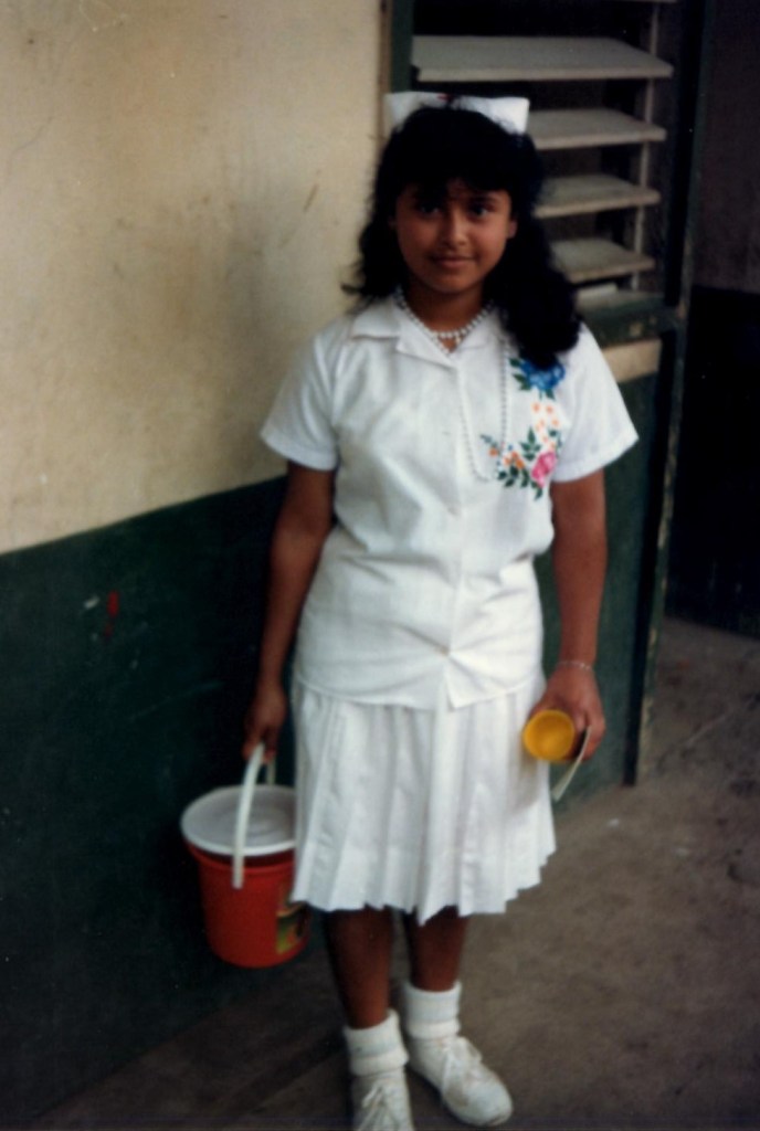 Gladys, our water girl, taught me Spanish. We had fun together!