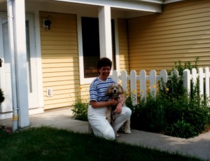 My dog Sandy and I bid farewell to the house I built 8 years ago.